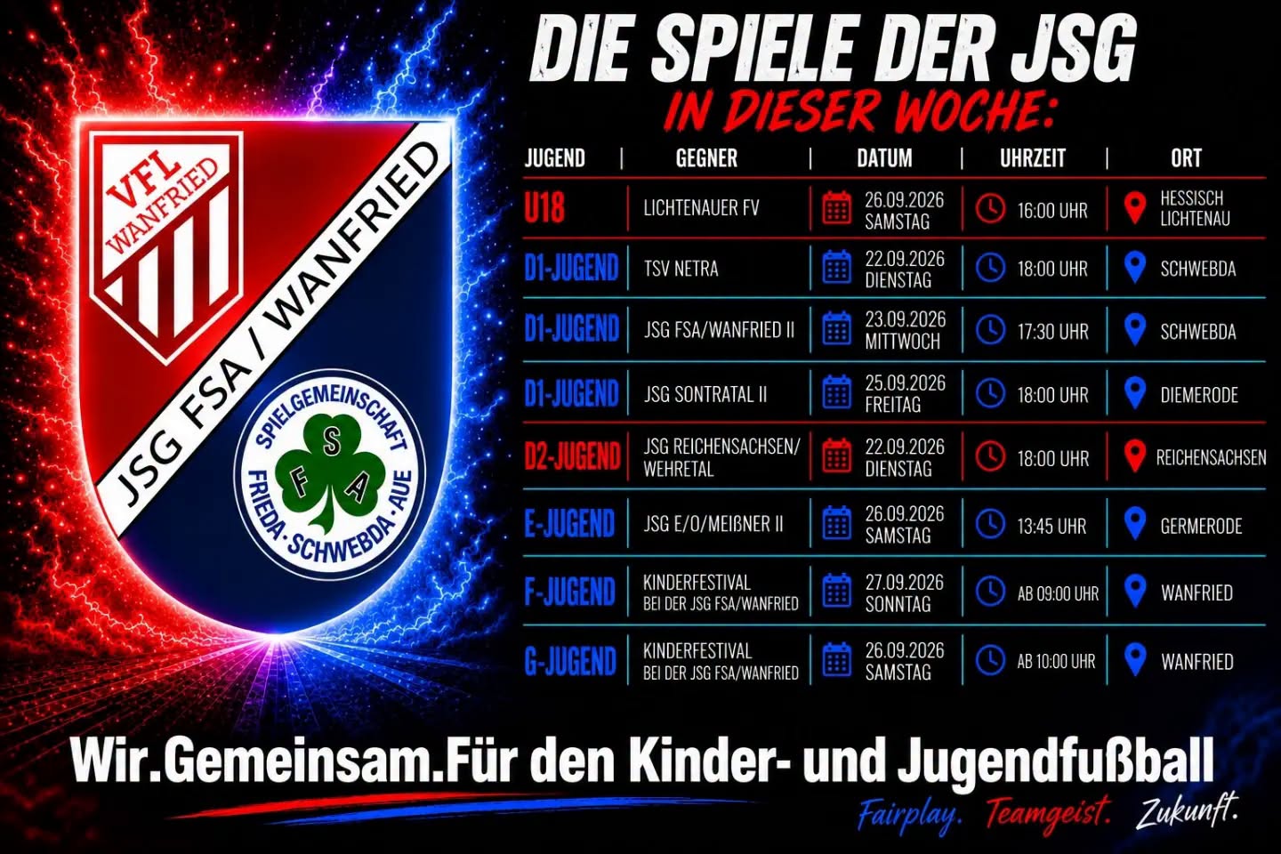 Wochenübersicht JSG bis 27.09.2026